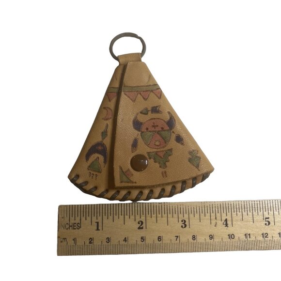 VINTAGE Native American Signed "Chief Wolf Robe" Cheyenne Artisan Leather Purses - Picture 14 of 16